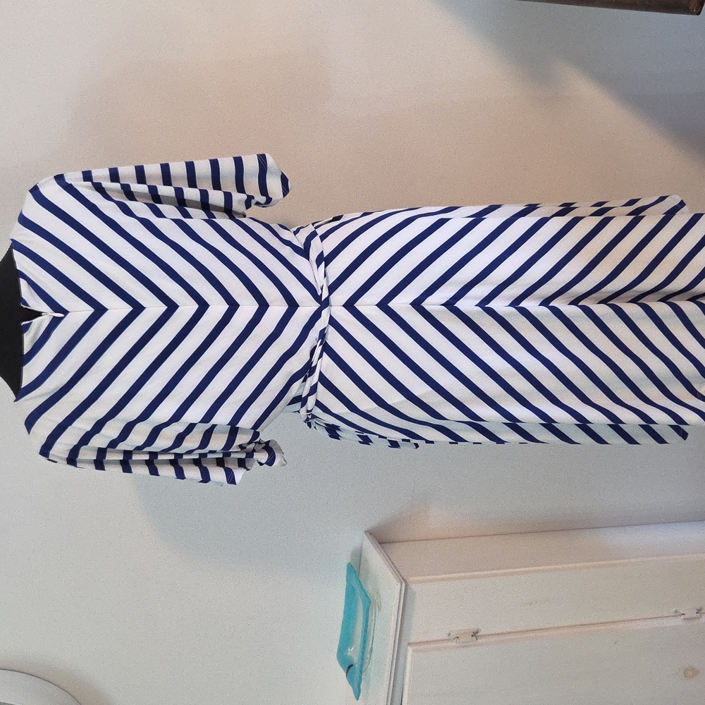Ralph Lauren Black Label chevron dress Sz 6 - Picture 6 of 9